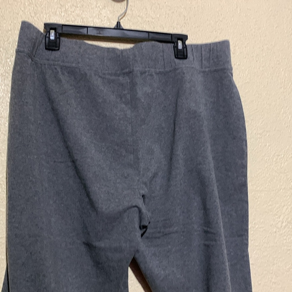 Lands' End Capris Stretch Pants Gray 2X Starfish Crop Straight Cotton Spandex - Picture 10 of 16
